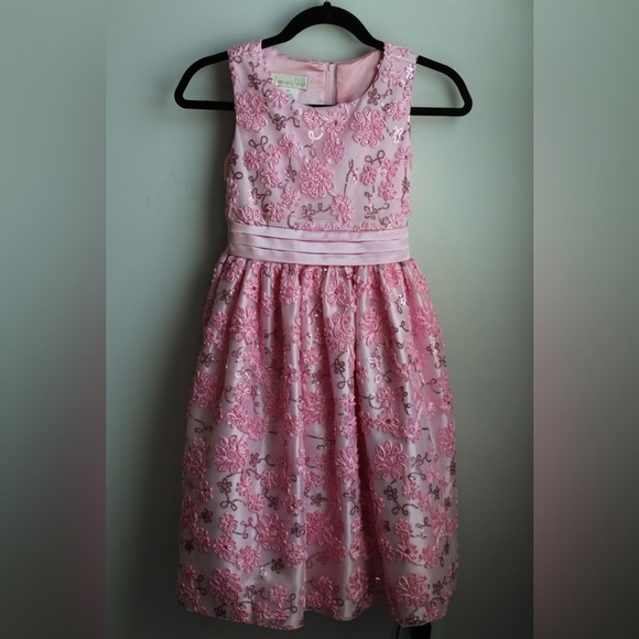 American Princess Pink Embroidered Dress - Picture 2 of 10